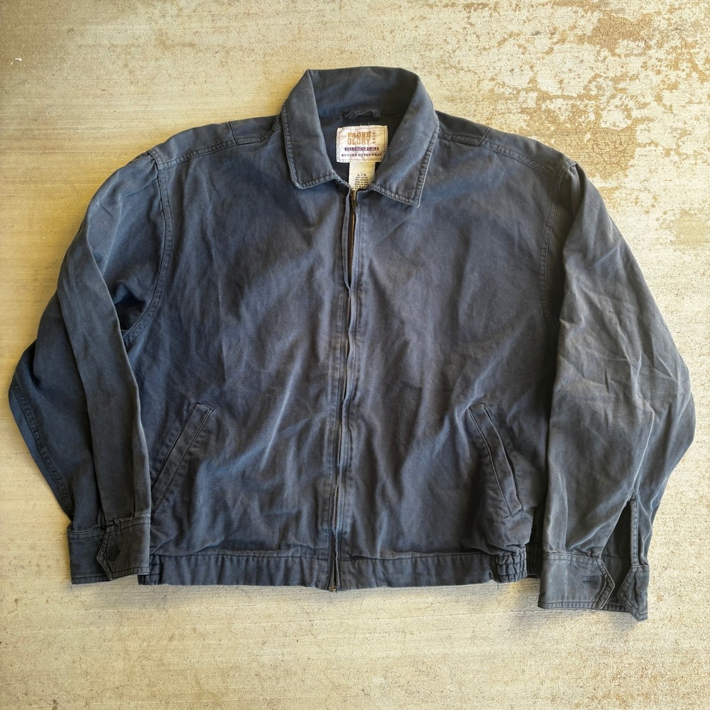 Y2K Faded Glory Expedition Series Mens Blue Cotton Canvas Workwear Jacket Large